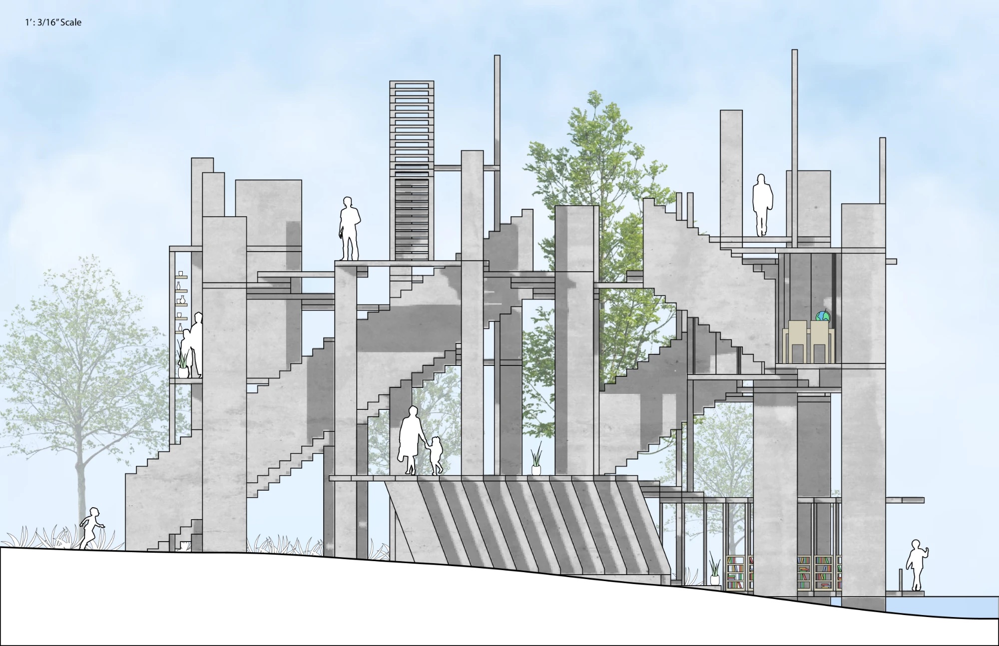 Playground — architectural elevation drawing